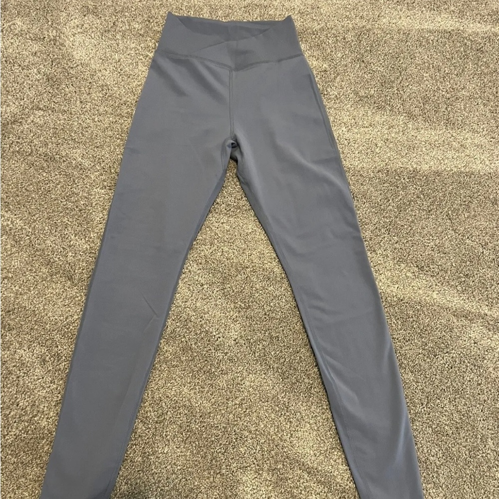 Alphalete Surface Crossover Path Leggings Blue Xs Gem